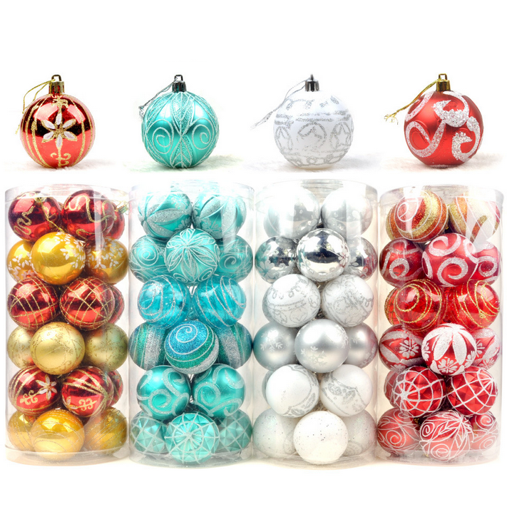 装飾的な印刷されたプラスチッククリスマスの装飾の球