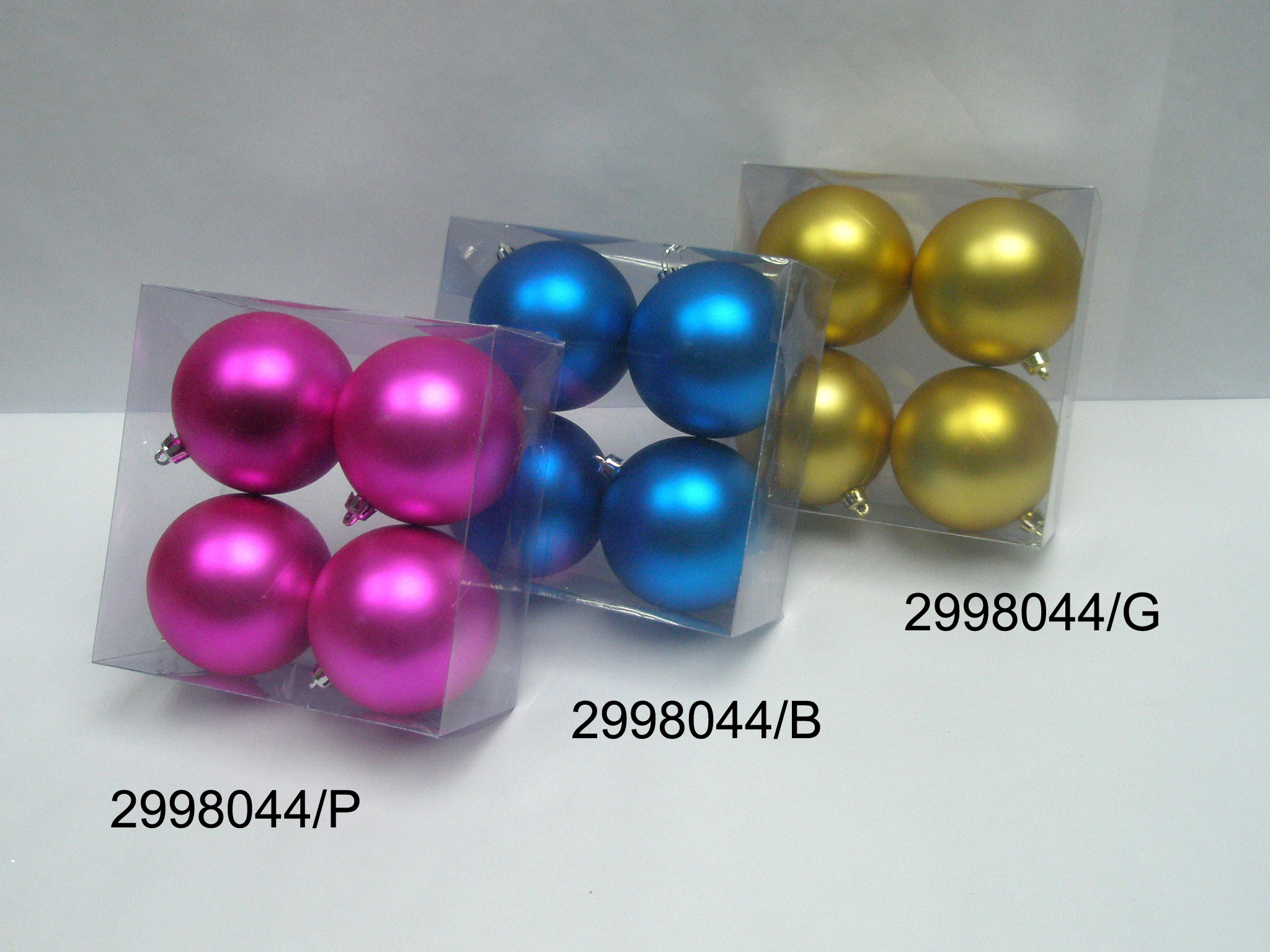 Natale di plastica durevole ornamento palla Set