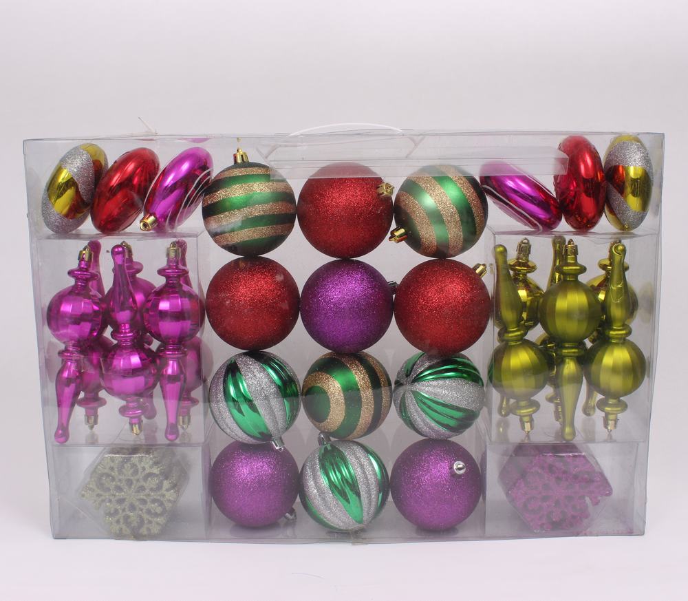 Hot Selling Plastic Christmas Tree Ornament Set