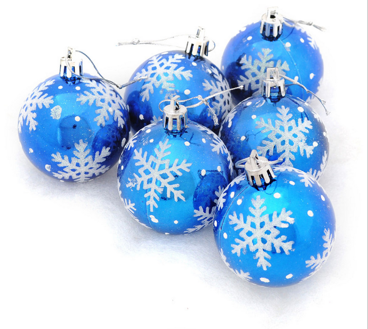 Goedkope hoge kwaliteit Kerstmis kunststof Kerstbal met sneeuwvlok