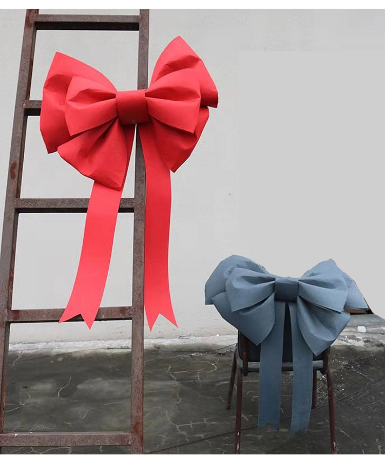 Large Christmas bow for xmas tree wreath decoration Big Bows outdoor door hanging 60*75cm