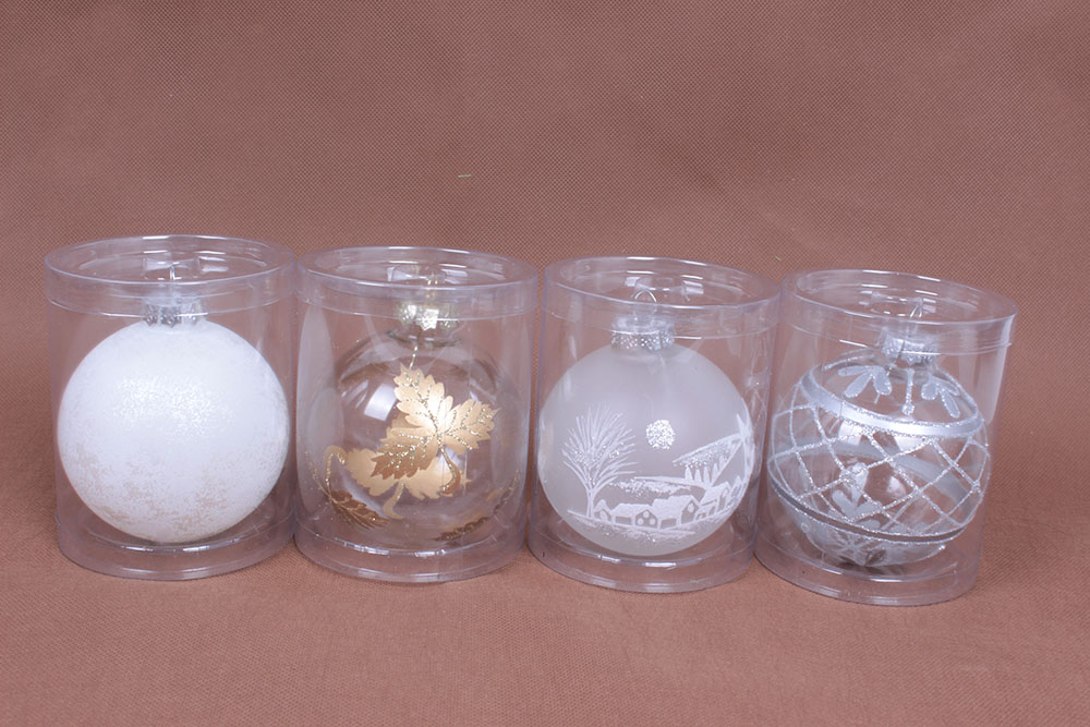 Luxury Top Quality Christmas Glass Ball With Patterns