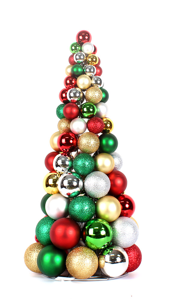 Make 24" Decorative Christmas Ball Tree