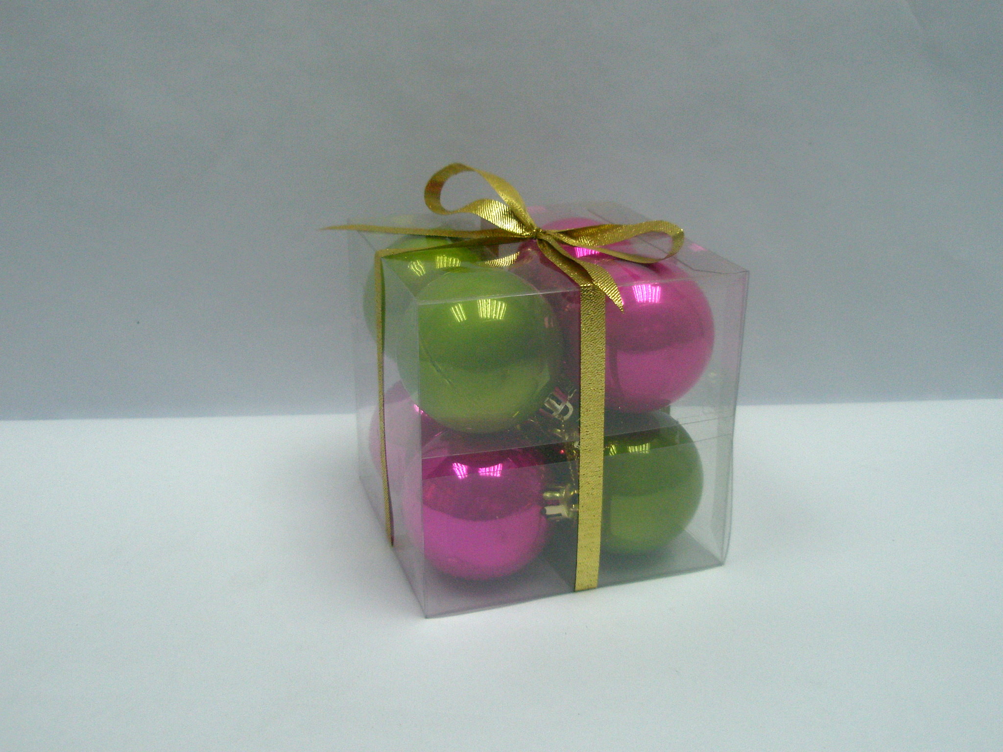 Bola de Navidad multicolor plástico llano