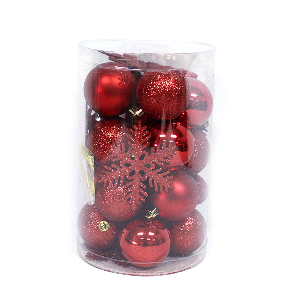 Nuovo stile di Natale palla plastica decorazione tubo