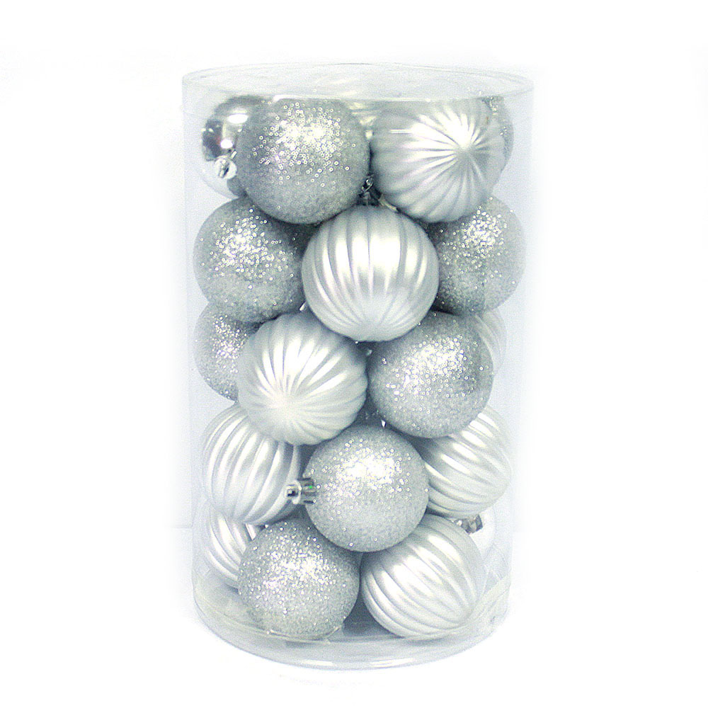 Nuevo estilo de plástico bola de navidad ornamento
