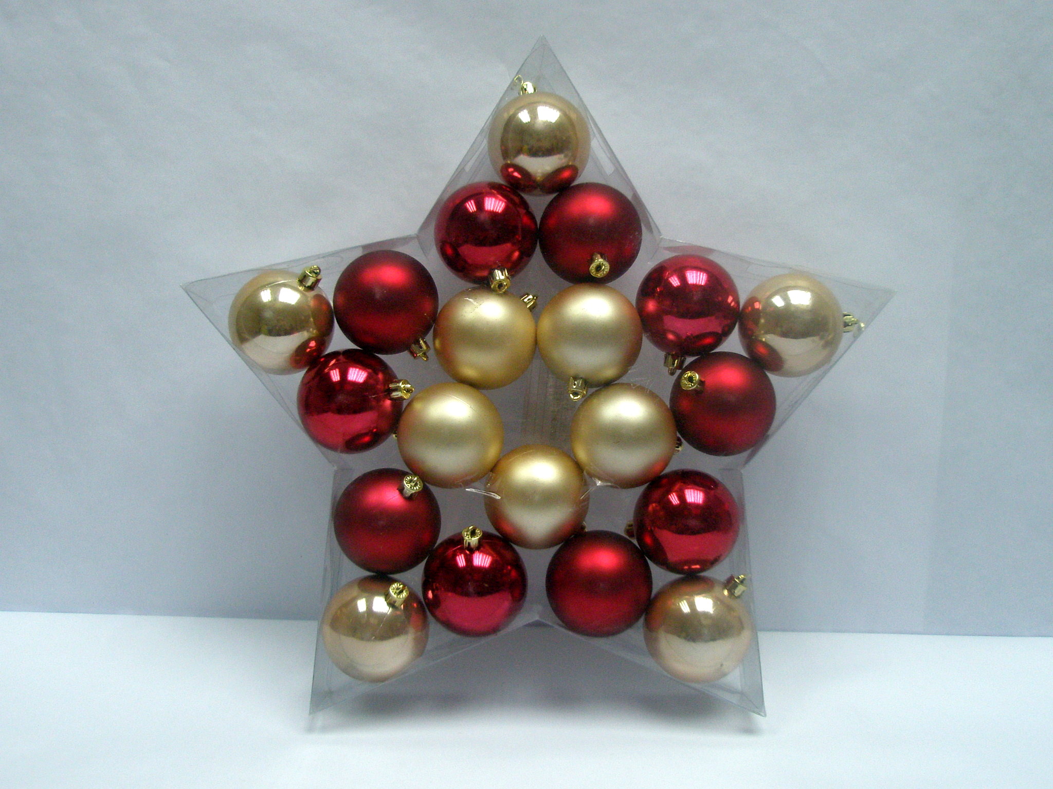 Bola de plástico de decorações de Natal ornamentais