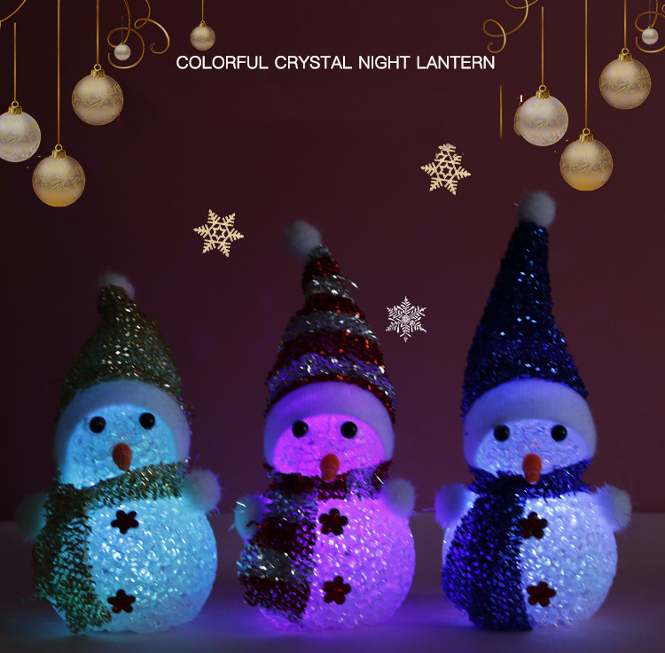 Xmas Ornaments Decoration Home Accessories Nightlight Christmas Tree led toys Decor Glowing Snowman