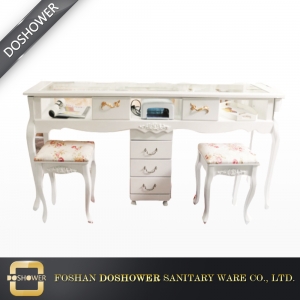 2018 wholesale salon nail table manicure table with wooden design