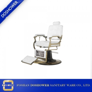 Cadeira de barbeiro para salão de beleza com cadeira de barbeiro em ouro branco para cadeira de barbeiro de luxo