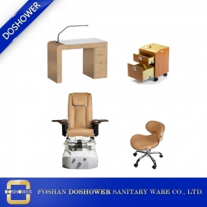 Goedkope massage pedicure stoel met nagel tafel schoonheidssalon meubels pakket groothandel DS-L1902 SET