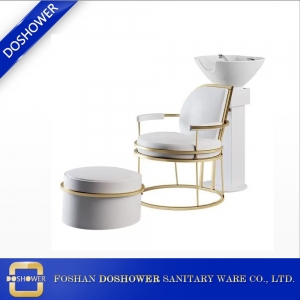 뷰티 스파 장비를위한 헤어 스타일리스트 유압 이발사 의자와 함께 China Doshower Classic Salon Shampoo 침대 의자