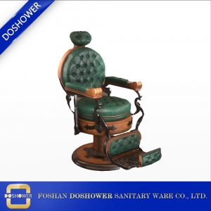 China Cadeira antiga de barbeiro fabricante com cadeira de barbeiro de ouro para cadeira de salão de barbeiro de luxo