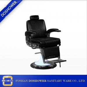 China Silla de salón de peluquería fabricante con silla de peluquero negro para sillas de barbero de servicio pesado