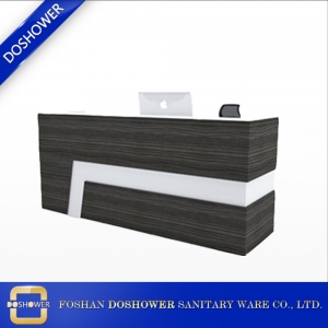 China reception desk for spa wholesaler with wooden reception desk for black reception desk