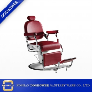 China Silla del salón Barber proveedor con silla de peluquero reclinable para la silla de peluquería roja de lujo