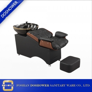 China Cadeira de lavagem do xampu fabricante com pia preta da cadeira do champô para a cadeira do champô da massagem