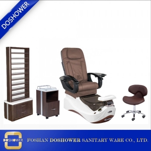 China spa pedicure chair luxury foot nail chair with shaped station for massage spa salon supplier
