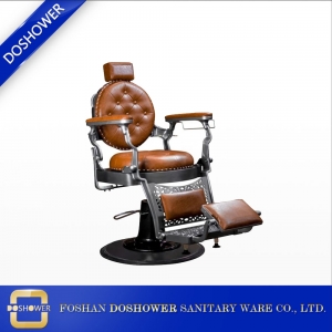 중국 이발사 역 의자가 이발사 의자에 대 한 골동품 이발사 의자 갈색