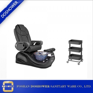 Doshower 스파 페디큐어 의자 살롱 장비를 가진 고급 블랙 세트 자동 채우기 의자 공급 업체의 가구