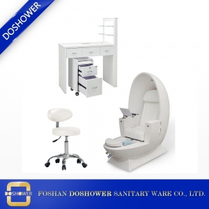 EGG Spa Pedicure Chair Package Manicure Pedicure Stazione chiodo Produttore Salon Spa Nail Furniture DS-EGG SET