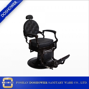 Fábrica do equipamento da cadeira do barbeiro da estação de cabelo com a cadeira da loja do barbeiro da porcelana para a cadeira preta antiga do barbeiro