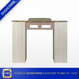 Tapa de mármol con base de madera Mesa de manicura con tablas de manicura Barras para uñas DS-W9525