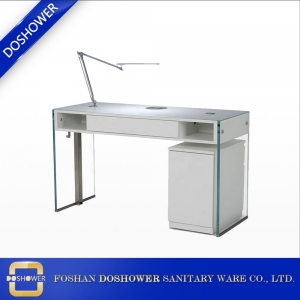 Nail station tables for salon wholesaler with professional manicure tables in China for white nail technician manicure table