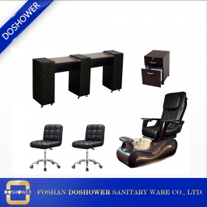Hersteller von Pedikürestuhl mit Luxusdesign Spa Pediküre Stuhl mit Fußbecken aus zerkleinerten Samtpediküre Stuhl