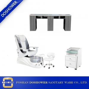 Fournitures d’équipement de salon chaise de pédicure SPA et table de manucure DS-W18173 SET de salon de massage de luxe