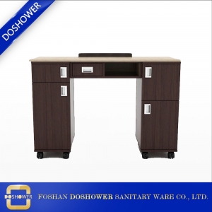 Salon-Maniküre-Tischlieferant in China mit schwarzer moderner Maniküre-Tabelle für Marmor-Top-Manikürtabelle