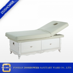 Cama da massagem da madeira maciça com cama facial resistente do armazenamento da cama da massagem para a venda China DS-M9001