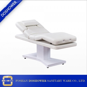 Spa massage bed manufacturer in China with white folding massage bed for 3 motors electric massage bed