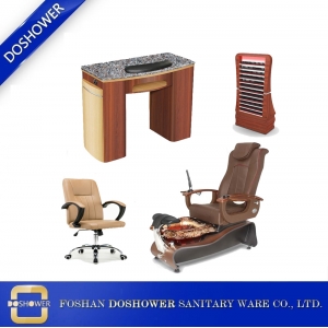 中国/ DS-W2Aセットのoemのペディキュアのスパの椅子のための釘のテーブルの工場陶磁器が付いている渦の釘の鉱泉の大広間のペディキュアの椅子
