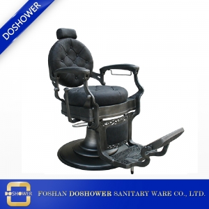 Wholesale Barber Chair Grey PU leather heavy-duty vintage reclining chair