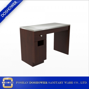 Wood manicure table with China nail tech table manicure manufacturer for manicure table with drawers