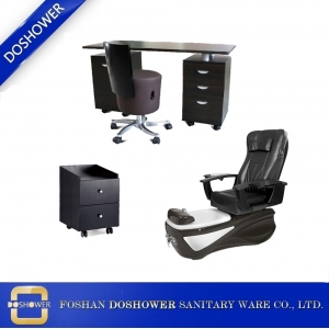 china Pedicure cadeira com manicure cadeira fornecedor china para pedicure pé massagem cadeira fábrica / DS-W18158C-SET