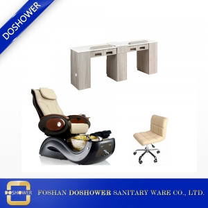 China paquete de fábrica ofertas de uñas salón muebles pedicura silla conjunto de mesa de manicura DS-S17E SET