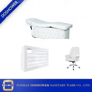 china massage table package salon multi function massage bed white leather spa bed wholesale DS-M04 SET
