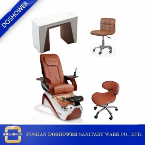 china pedicure chair luxury wholesale with pedicure chair spa manufacture of nail salon furniture DS-W2046 SET