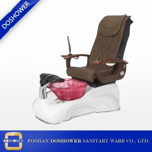 중국 페디큐어 스파 의자 도매업자 갈색 페디큐어 의자 손톱 살롱 가구 DS-T717A