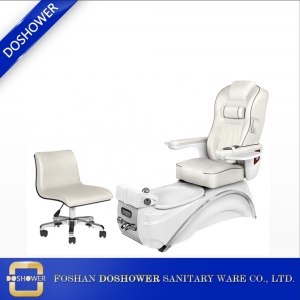 Pedicura blanca personalizada Char con sillas de salón silla de pedicura para manicura proveedor de silla de pedicura de lujo