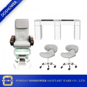 Роскошный спа-стул педикюрная станция Китай педикюр стул вентиляция ногтей стол питания DS-W2059 SET