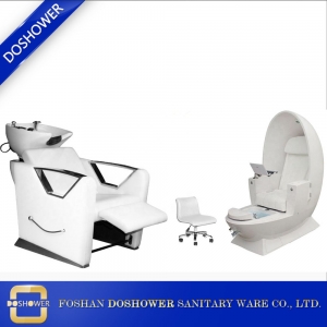 Fornecedor de cadeira de shampoo reclinável elétrico com cadeiras de shampoo Conjunto de cabeleireiro fábrica para a cadeira de equipamentos de salão de beleza DS-S54