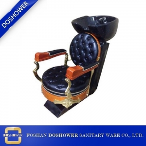 Unidade de retrolavagem de móveis de salão de cabeleireiro cadeira de shampoo do vintage com tigela por atacado china DS-S103