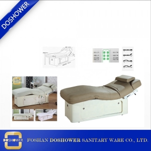 Pleche de lit de massage de repos avec lit de massage or inoxydable pour pédicure spa massage lit en bois