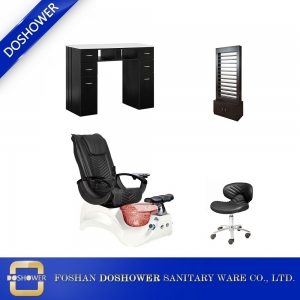 Pacote de salão de venda quente cadeira de pedicure com mesa de salão de beleza conjunto fornecedor china para móveis de salão de beleza DS-S16 SET