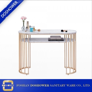 luxury manicure tables with pink and gold manicure table for China nail table supplier
