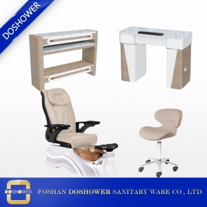 móveis de salão de beleza pedicure cadeira de massagem com mesa de unhas china fornecedores DS-W2016 SET