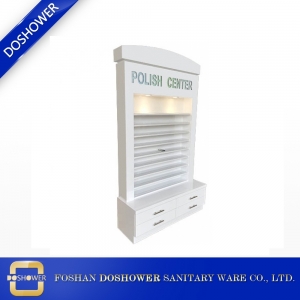 luxury white gel nail polish rack standing with LED lighting DS-R3